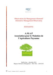 AMAP - Association pour le Maintien d une Agriculture Paysanne