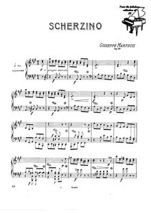 Partition complète, Scherzino, Op.29, Martucci, Giuseppe