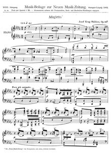 Partition complète, Adagietto, Op.44b, Krug-Waldsee, Josef