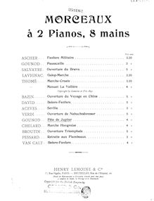 Partition Piano 2, La Fête de Jupiter, Grande marche, Gounod, Charles