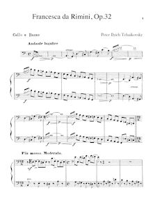 Partition violoncelles / Basses, Francesca da Rimini, Франческа да Римини