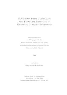 Sovereign debt contracts and financial stability in emerging market economies [Elektronische Ressource] / vorgelegt von Ossip Robert Hühnerbein