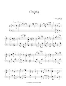 Partition complète, Cleopha, March and Two Step, Joplin, Scott par Scott Joplin