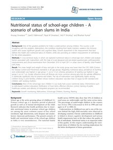 Nutritional status of school-age children - A scenario of urban slums in India