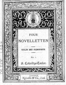 Partition de piano, 4 Novelletten pour corde orchestre, Op.52 par Samuel Coleridge-Taylor