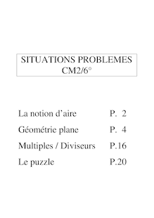 SITUATIONS PROBLEMES CM2/6°