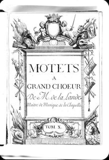 Partition Grands Motets, Tome X, Grands Motets, Cauvin collection