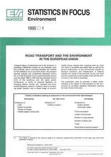 Road transport and the environment in the European Union