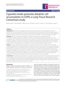 Cigarette smoke promotes dendritic cell accumulation in COPD; a Lung Tissue Research Consortium study