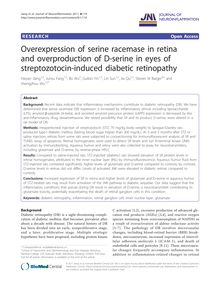 Overexpression of serine racemase in retina and overproduction of D-serine in eyes of streptozotocin-induced diabetic retinopathy