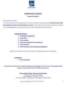 CAMP SPATIAL CANADA