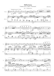 Partition , Waldwiese, partition complète, Stifteriana, Sieben Bilder für Violine und Klavier nach den sieben Kapiteln aus Adalbert Stifters Hochwald