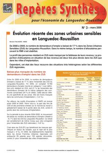  Évolution récente des zones urbaines sensibles en Languedoc-Roussillon