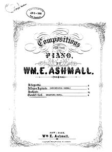Partition complète, Gondellied, Boating Song, B minor, Ashmall, William Edwin