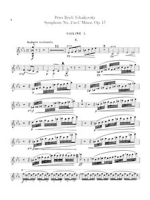 Partition violons I, Symphony No.2, Little Russian, C minor, Tchaikovsky, Pyotr