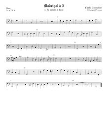 Partition viole de basse, Madrigali a Cinque Voci [Libro secondo] par Carlo Gesualdo