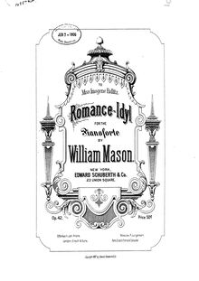 Partition complète, Romance-Idyl, Op.42, Mason, William
