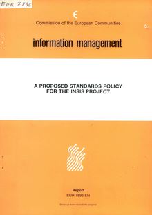 A proposed standards policy for the insis project