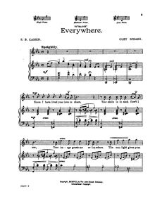 Partition complète (E♭ major: haut voix et piano), Everywhere