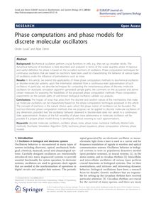 Phase computations and phase models for discrete molecular oscillators