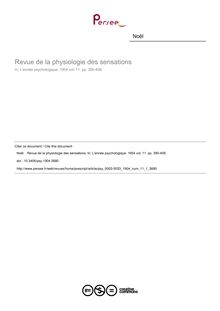 Revue de la physiologie des sensations - article ; n°1 ; vol.11, pg 390-408