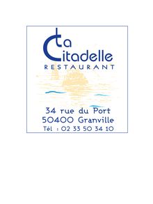 Télécharger notre carte au format PDF - Restaurant La Citadelle ...
