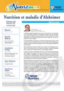 Nutrition et maladie d Alzheimer