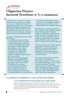 to read the newsletter - Clipperton Finance Sectorial Newsletter n ...