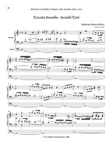 Partition Toccata Secunda - Secundi Toni, Partitura en Cymbalo et Organo - Liber Secundus