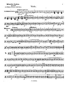 Partition altos, Künstlerleben, Op.316, Artist s Life, Strauss Jr., Johann