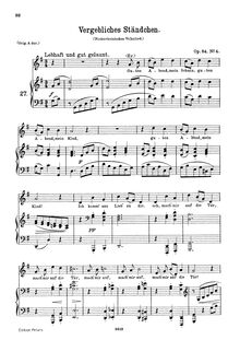 Partition No.4 Vergebliches Ständchen (G major), 5 Romances et chansons