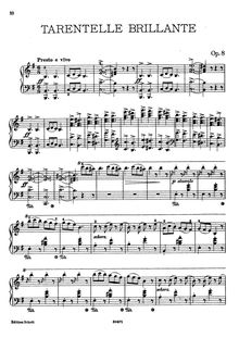 Partition complète, Tarantelle brillante, Op.8, Tarentelle brillante, Op.8 par Sydney Smith
