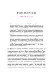 Unité et divisions