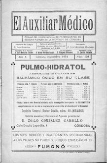 El Auxiliar Médico: revista mensual profesional, n. 103 (1934)
