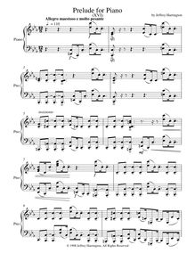 Partition complète, Piano Prelude No.16, Harrington, Jeffrey Michael