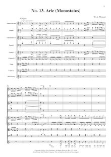Partition Act II, No., Arie (Monostatos), Die Zauberflöte, The Magic Flute