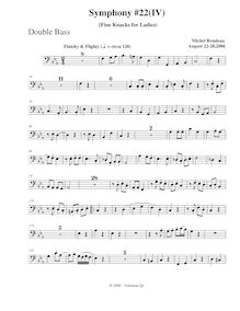 Partition Basses, Symphony No.22, C minor, Rondeau, Michel par Michel Rondeau