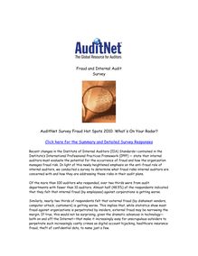AuditNet Audit Software Survey Results