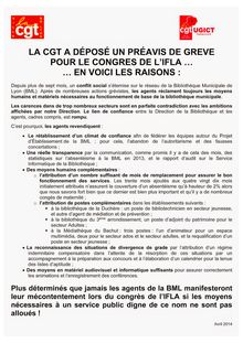 Tract CGT - Grève IFLA Lyon