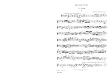 Partition parties complètes, corde quatuor, Op.16, D♭ major, Chevillard, Camille