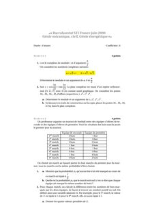 Mathématiques options A et F 2000 S.T.I (Génie Civil) Baccalauréat technologique