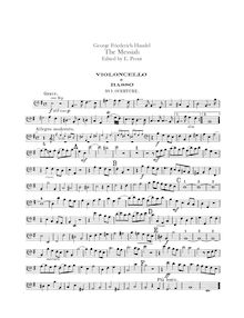 Partition violoncelles / Basses, Messiah, Handel, George Frideric par George Frideric Handel