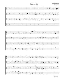 Partition Fantasia VdGS No.17 - partition complète (Tr T T B), fantaisies pour 4 violes de gambe et orgue