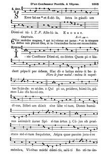 Partition Hymnus Iste Confessor Modus , (Gregorian Chant), Missa Iste confessor
