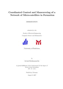 Coordinated control and maneuvering of a network of micro-satellites in formation [Elektronische Ressource] / by Arvind Krishnamurthy