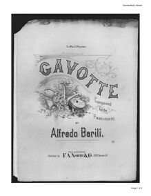 Partition complète, Gavotte, Op.1, A♭ major, Barili, Alfredo