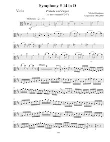 Partition altos, Symphony No.14, D major, Rondeau, Michel par Michel Rondeau