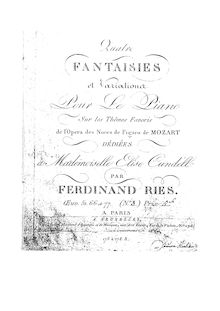 Partition complète, Fantaisies par Ferdinand Ries