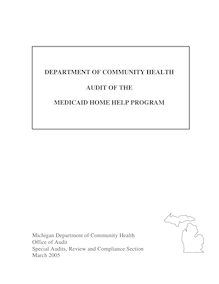 Medicaid Home Help Program Audit Report 2004-237
