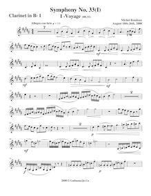 Partition clarinette 1, Symphony No.33, A major, Rondeau, Michel